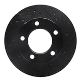 R1 Concepts 76-86 Jeep CJ5 Front Right Drilled & Slotted Black Brake Rotor by R1 Concepts RNC-633-42017R