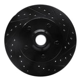 R1 Concepts 86-92 Jeep Cherokee Front Right Drilled & Slotted Black Brake Rotor by R1 Concepts RNC-633-42018R