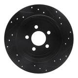 R1 Concepts 07-12 Dodge Nitro Rear Left Drilled & Slotted Black Brake Rotor by R1 Concepts RNC-633-42019L