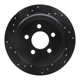 R1 Concepts 07-12 Dodge Nitro Rear Left Drilled & Slotted Black Brake Rotor by R1 Concepts RNC-633-42019L