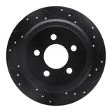 R1 Concepts 07-12 Dodge Nitro Rear Right Drilled & Slotted Black Brake Rotor by R1 Concepts RNC-633-42019R