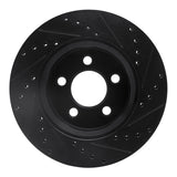 R1 Concepts 07-12 Dodge Nitro Front Left Drilled & Slotted Black Brake Rotor by R1 Concepts RNC-633-42020L