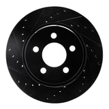 R1 Concepts 07-12 Dodge Nitro Front Left Drilled & Slotted Black Brake Rotor by R1 Concepts RNC-633-42020L