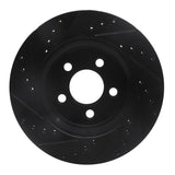 R1 Concepts 07-12 Dodge Nitro Front Right Drilled & Slotted Black Brake Rotor by R1 Concepts RNC-633-42020R