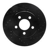 R1 Concepts 07-12 Dodge Nitro Front Right Drilled & Slotted Black Brake Rotor by R1 Concepts RNC-633-42020R
