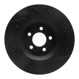 R1 Concepts 11-12 Jeep Liberty Front Left Drilled & Slotted Black Brake Rotor by R1 Concepts RNC-633-42021L