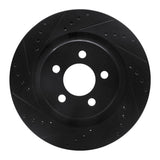 R1 Concepts 11-12 Jeep Liberty Front Left Drilled & Slotted Black Brake Rotor by R1 Concepts RNC-633-42021L