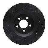 R1 Concepts 11-12 Jeep Liberty Front Right Drilled & Slotted Black Brake Rotor by R1 Concepts RNC-633-42021R