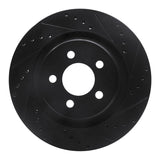R1 Concepts 11-12 Jeep Liberty Front Right Drilled & Slotted Black Brake Rotor by R1 Concepts RNC-633-42021R