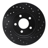 R1 Concepts 90-99 Jeep Cherokee Front Left Drilled & Slotted Black Brake Rotor by R1 Concepts RNC-633-42022L