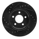 R1 Concepts 90-99 Jeep Cherokee Front Right Drilled & Slotted Black Brake Rotor by R1 Concepts RNC-633-42022R