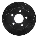 R1 Concepts 90-99 Jeep Cherokee Front Right Drilled & Slotted Black Brake Rotor by R1 Concepts RNC-633-42022R