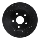 R1 Concepts 99-04 Jeep Grand Cherokee Front Left Drilled & Slotted Black Brake Rotor by R1 Concepts RNC-633-42024L