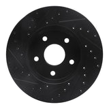 R1 Concepts 99-04 Jeep Grand Cherokee Front Right Drilled & Slotted Black Brake Rotor by R1 Concepts RNC-633-42024R