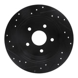R1 Concepts 99-04 Jeep Grand Cherokee Rear Right Drilled & Slotted Black Brake Rotor by R1 Concepts RNC-633-42025R