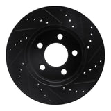 R1 Concepts 02-07 Jeep Liberty Front Left Drilled & Slotted Black Brake Rotor by R1 Concepts RNC-633-42027L