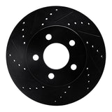 R1 Concepts 02-07 Jeep Liberty Front Left Drilled & Slotted Black Brake Rotor by R1 Concepts RNC-633-42027L