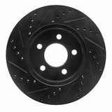 R1 Concepts 02-07 Jeep Liberty Front Right Drilled & Slotted Black Brake Rotor by R1 Concepts RNC-633-42027R
