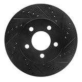 R1 Concepts 02-07 Jeep Liberty Front Right Drilled & Slotted Black Brake Rotor by R1 Concepts RNC-633-42027R