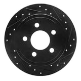 R1 Concepts 03-07 Jeep TJ (Canada - See Wrangler for US) Rear Right Drilled & Slotted Black Brake Rotor by R1 Concepts RNC-633-42028R