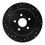 R1 Concepts 2007-2018 Jeep Wrangler Rear Right Drilled & Slotted Black Brake Rotor by R1 Concepts RNC-633-42029R
