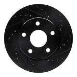 R1 Concepts 07-18 Jeep Wrangler Front Right Drilled & Slotted Black Brake Rotor by R1 Concepts RNC-633-42030R