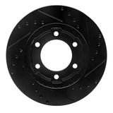 R1 Concepts 71-91 Chevrolet K10 Front Left Drilled & Slotted Black Brake Rotor by R1 Concepts RNC-633-42031L
