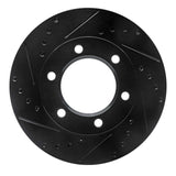 R1 Concepts 71-91 Chevrolet K10 Front Left Drilled & Slotted Black Brake Rotor by R1 Concepts RNC-633-42031L