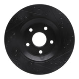 R1 Concepts 12-18 Jeep Wrangler Front Left Drilled & Slotted Black Brake Rotor by R1 Concepts RNC-633-42033L