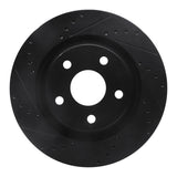 R1 Concepts 12-18 Jeep Wrangler Front Left Drilled & Slotted Black Brake Rotor by R1 Concepts RNC-633-42033L