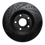 R1 Concepts 12-18 Jeep Wrangler Front Right Drilled & Slotted Black Brake Rotor by R1 Concepts RNC-633-42033R