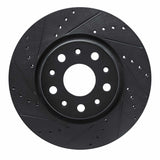 R1 Concepts 18-25 Jeep Gladiator Front Left Drilled & Slotted Black Brake Rotor by R1 Concepts RNC-633-42038L