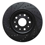 R1 Concepts 18-25 Jeep Wrangler Front Right Drilled & Slotted Black Brake Rotor by R1 Concepts RNC-633-42039R