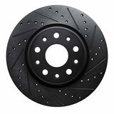 R1 Concepts 18-25 Jeep Wrangler Front Right Drilled & Slotted Black Brake Rotor by R1 Concepts RNC-633-42039R
