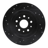 R1 Concepts 18-25 Jeep Wrangler Rear Right Drilled & Slotted Black Brake Rotor by R1 Concepts RNC-633-42041R