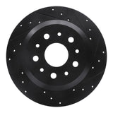 R1 Concepts 18-25 Jeep Wrangler Rear Right Drilled & Slotted Black Brake Rotor by R1 Concepts RNC-633-42041R