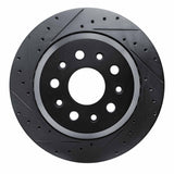 R1 Concepts 20-25 Jeep Gladiator Rear Left Drilled & Slotted Black Brake Rotor