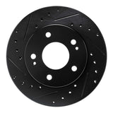R1 Concepts 90-90 Plymouth Laser Front Left Drilled & Slotted Black Brake Rotor by R1 Concepts RNC-633-43003L
