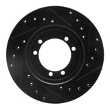 R1 Concepts 92-04 Hummer H1 Rear/Front Left Drilled & Slotted Black Brake Rotor by R1 Concepts RNC-633-44000L