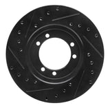 R1 Concepts 92-04 Hummer H1 Front/Rear Right Drilled & Slotted Black Brake Rotor by R1 Concepts RNC-633-44000R