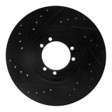 R1 Concepts 96-06 Hummer H1 Rear Right Front Right Drilled & Slotted Black Brake Rotor by R1 Concepts RNC-633-44001R