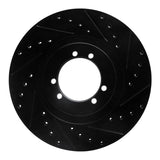 R1 Concepts 96-06 Hummer H1 Rear Right Front Right Drilled & Slotted Black Brake Rotor by R1 Concepts RNC-633-44001R