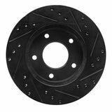 R1 Concepts 77-80 Buick Electra Rear Left Drilled & Slotted Black Brake Rotor by R1 Concepts RNC-633-45001L