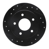 R1 Concepts 88-94 Buick Regal Rear Left Drilled & Slotted Black Brake Rotor by R1 Concepts RNC-633-45005L