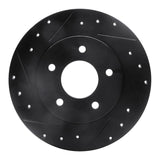 R1 Concepts 94-99 Buick Regal Rear Left Drilled & Slotted Black Brake Rotor by R1 Concepts RNC-633-45006L