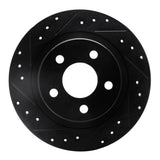 R1 Concepts 98-05 Buick Park Avenue Rear Left Drilled & Slotted Black Brake Rotor by R1 Concepts RNC-633-45009L