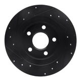 R1 Concepts 98-05 Buick Park Avenue Rear Right Drilled & Slotted Black Brake Rotor by R1 Concepts RNC-633-45009R