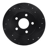 R1 Concepts 98-05 Buick Park Avenue Rear Right Drilled & Slotted Black Brake Rotor by R1 Concepts RNC-633-45009R