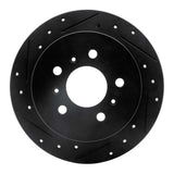 R1 Concepts 06-10 Buick Allure Rear Left Drilled & Slotted Black Brake Rotor by R1 Concepts RNC-633-45011L