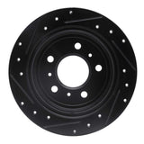 R1 Concepts 06-10 Buick LaCrosse Rear Right Drilled & Slotted Black Brake Rotor by R1 Concepts RNC-633-45011R